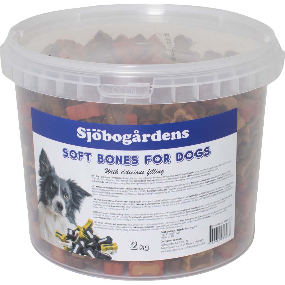 Hundegodbidder  Mini bone XXL hink 2kg Sjöbogården