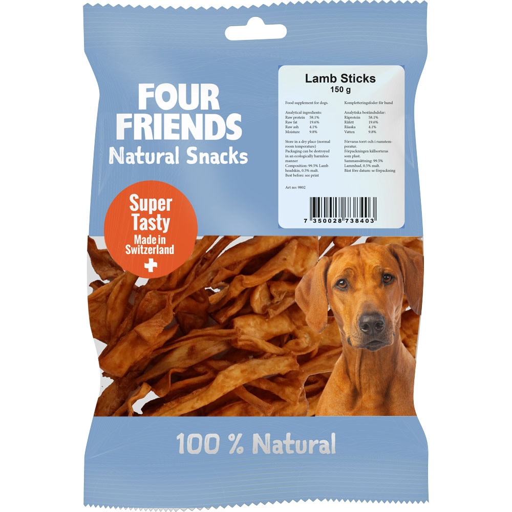 Naturgodbid  Lamb Sticks 150 g FourFriends