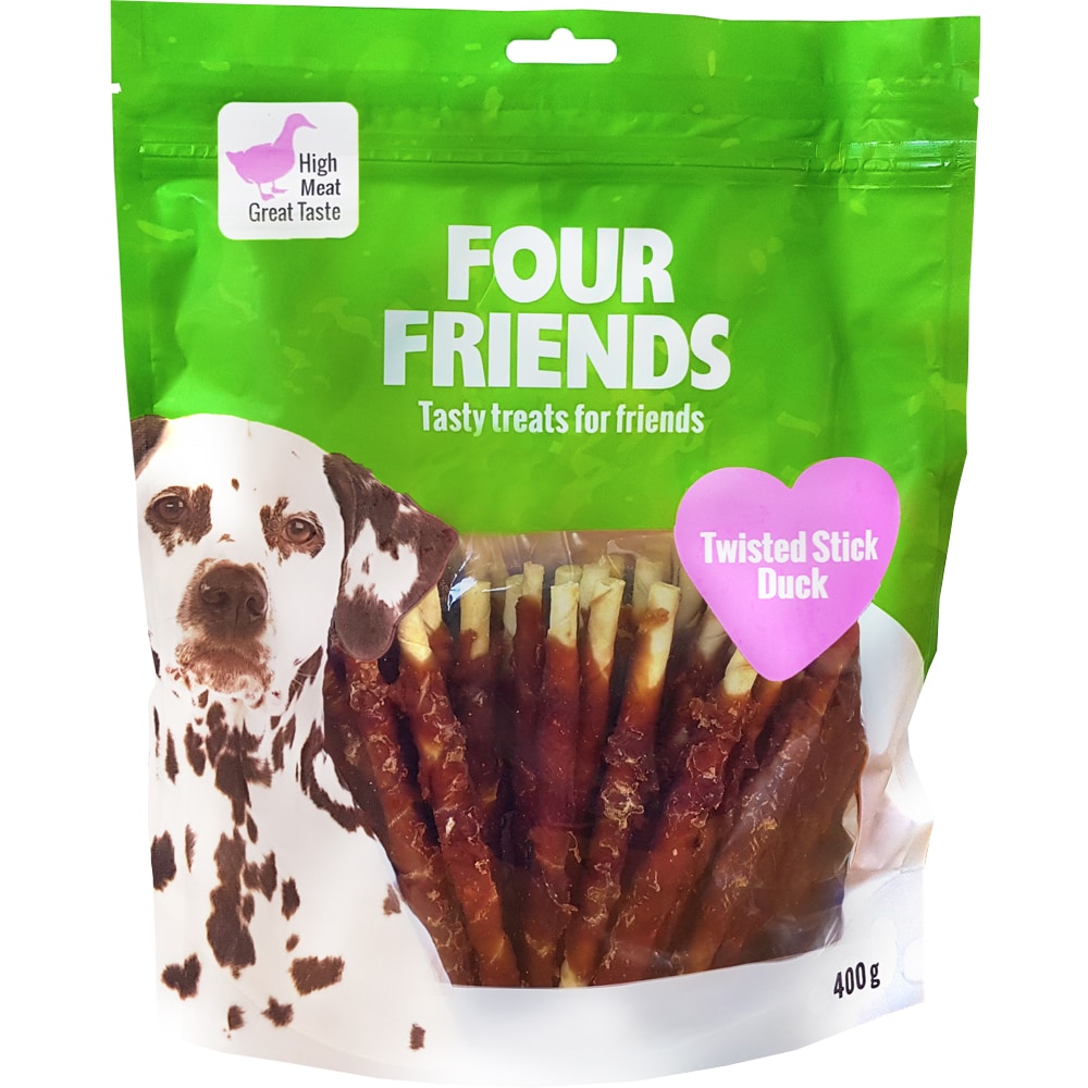 Tyggeben  Twisted Stick Duck 400 g FourFriends