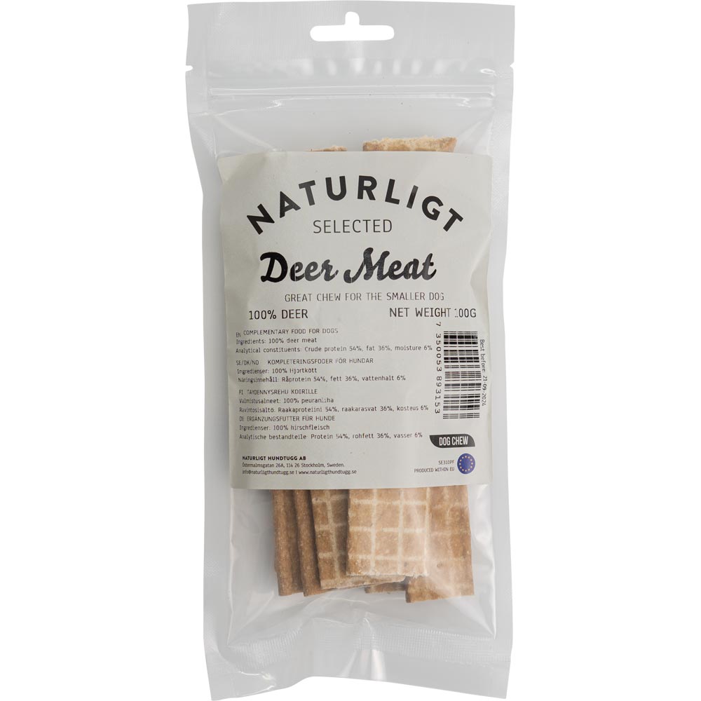 Hundegodbidder  Deer Meat 100g Naturligt Selected