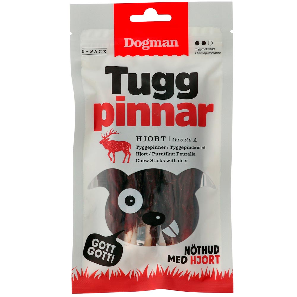 Tyggeben  Tuggpinnar hjort 12,5cm Dogman