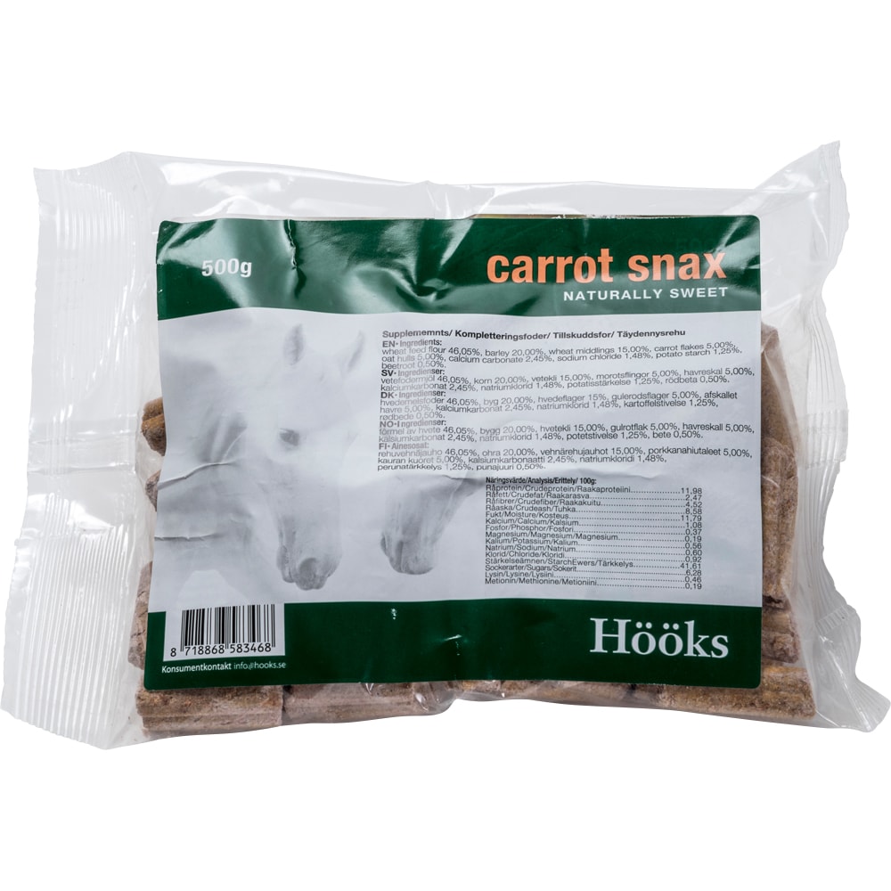 Hestegodbidder  Carrot snax natural 500 g Hööks