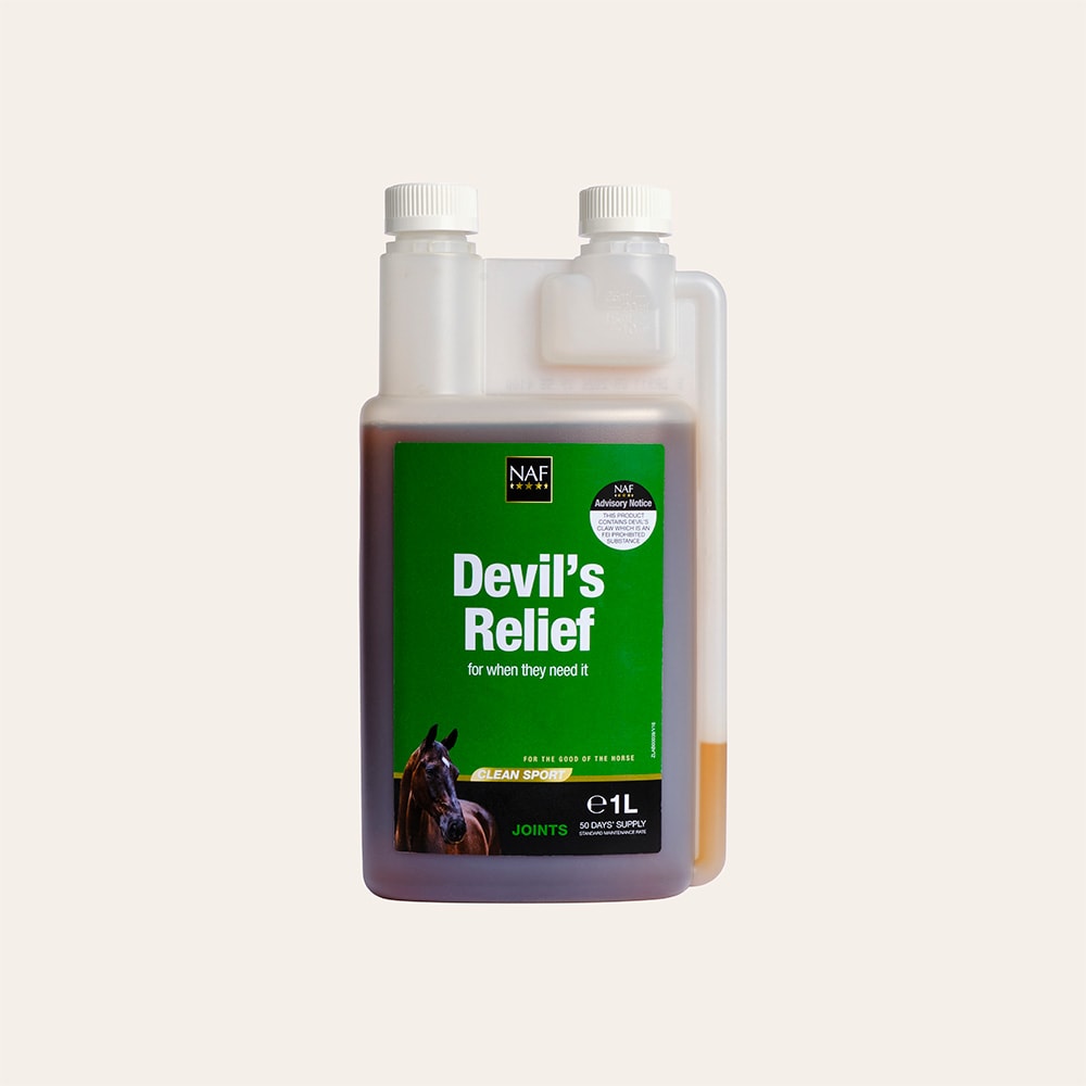 Tilskudsfoder Hest Devi'ls Relief Liquid 1L NAF