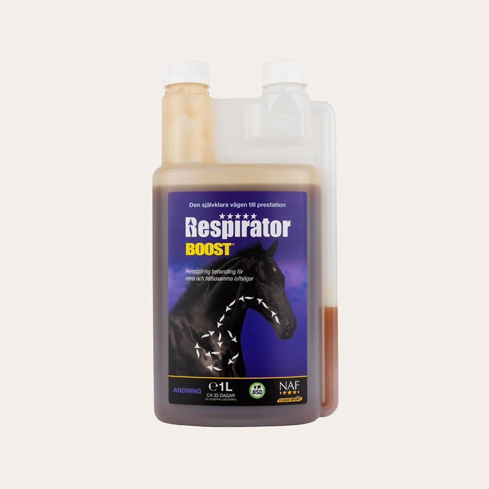 Tilskudsfoder Hest Respirator Boost Liquid 1L NAF