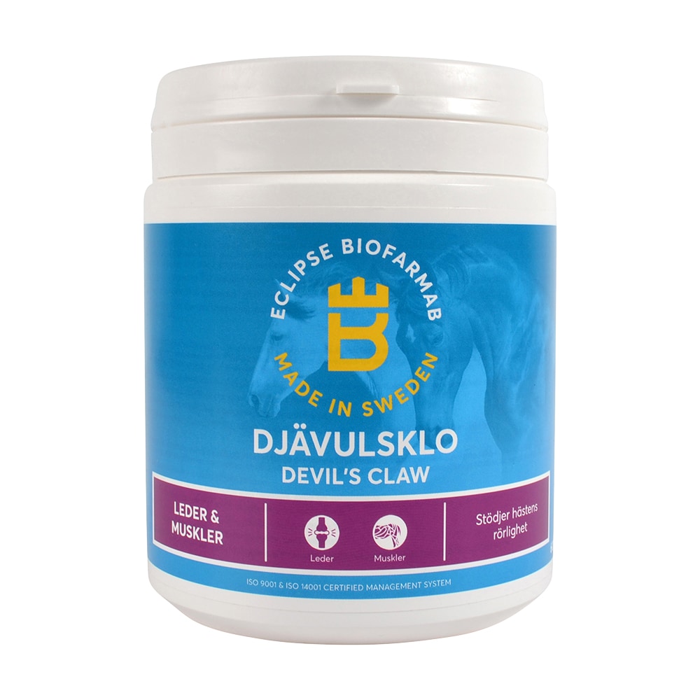 Tilskudsfoder - Muskler og led  Djävulsklo Eclipse Biofarmab