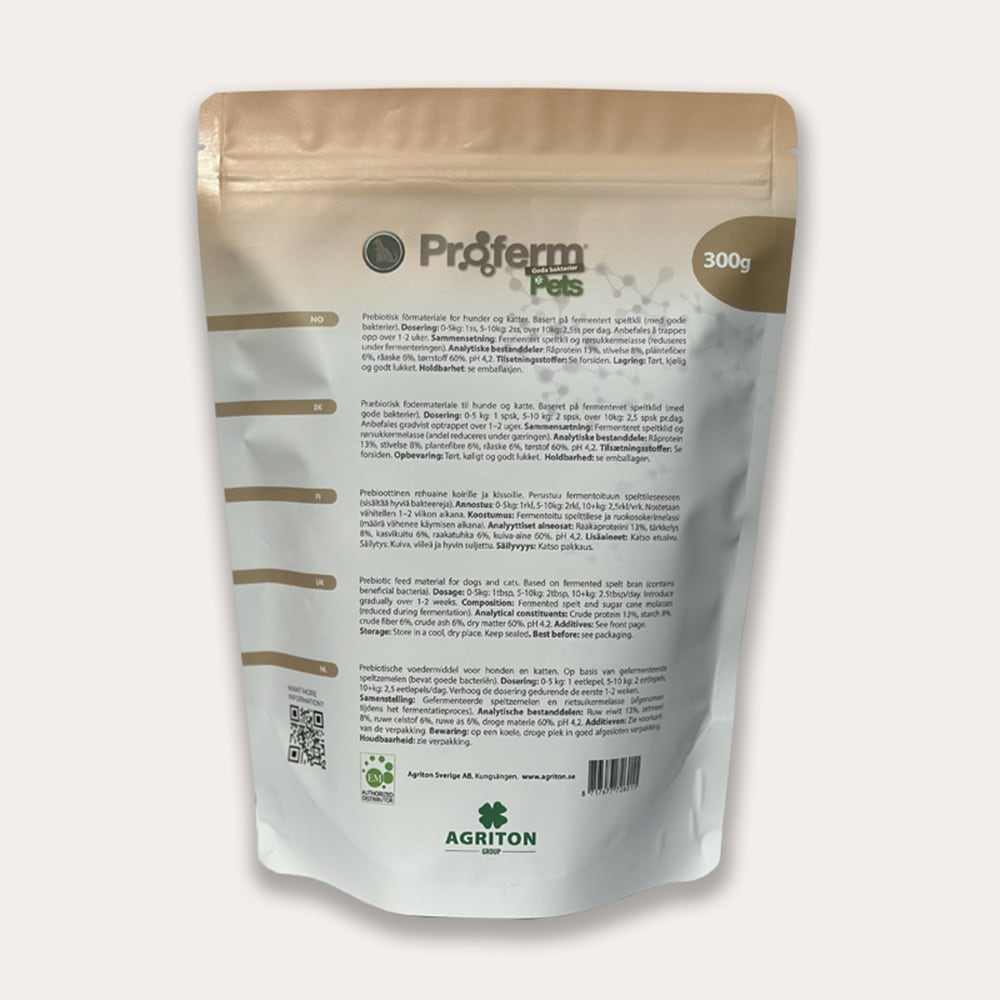 Tilskudsfoder 300 g Proferm Pets Agriton