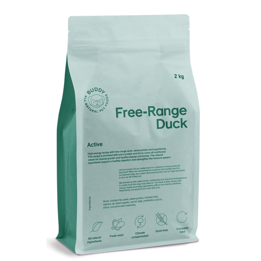 Hundefoder 2 kg Free-Range Duck BUDDY