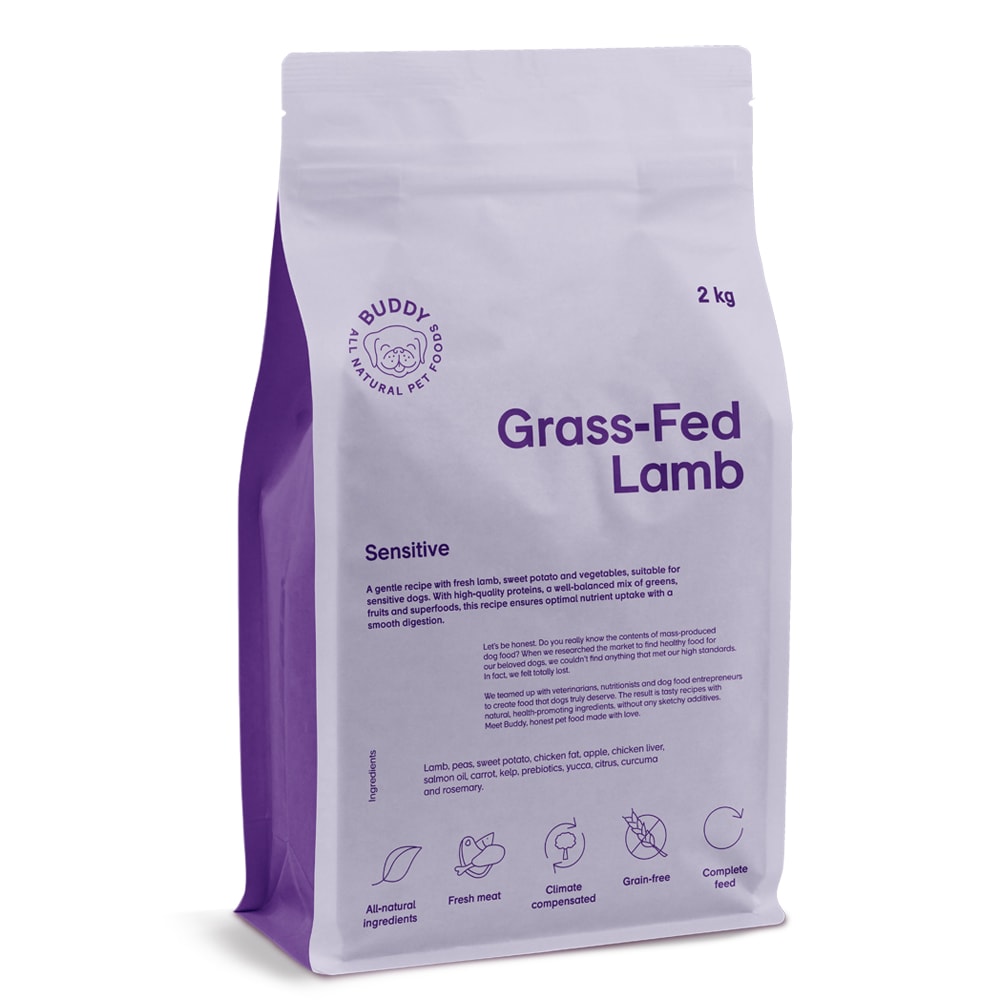 Hundefoder 2 kg Grass-Fed Lamb BUDDY