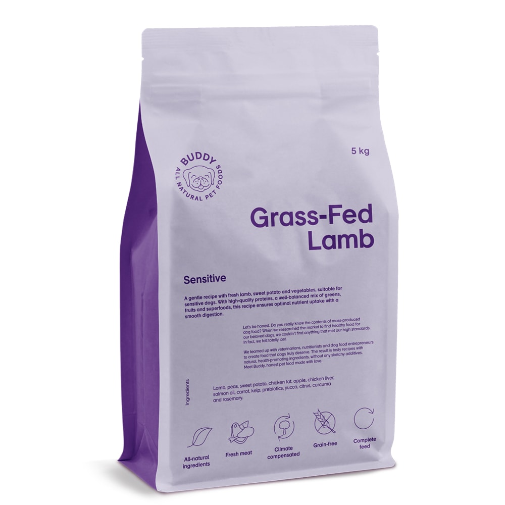 Hundefoder 5 kg Grass-Fed Lamb BUDDY