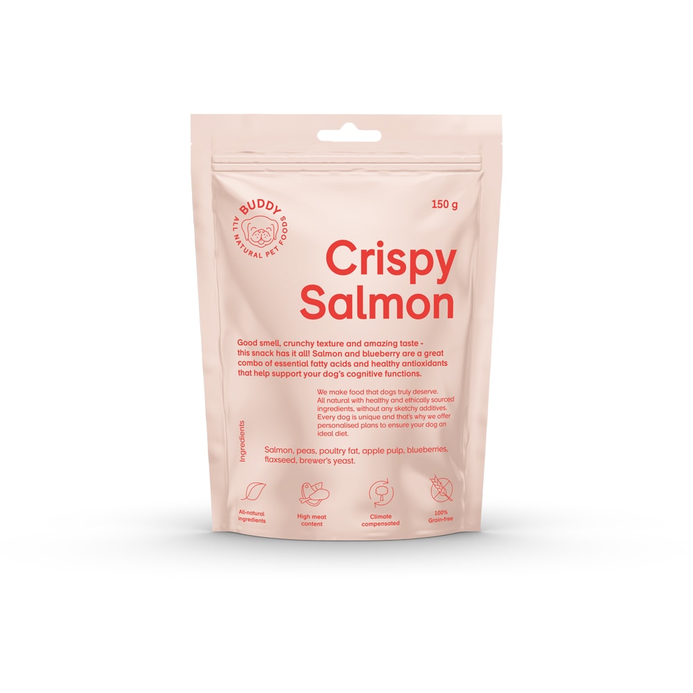 Hundegodbidder 150 g Crunchy Snack Salmon BUDDY