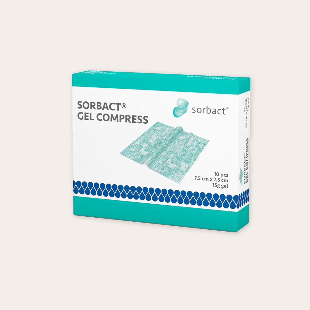  10 stk. Gel Compress 7,5x7,5cm Sorbact