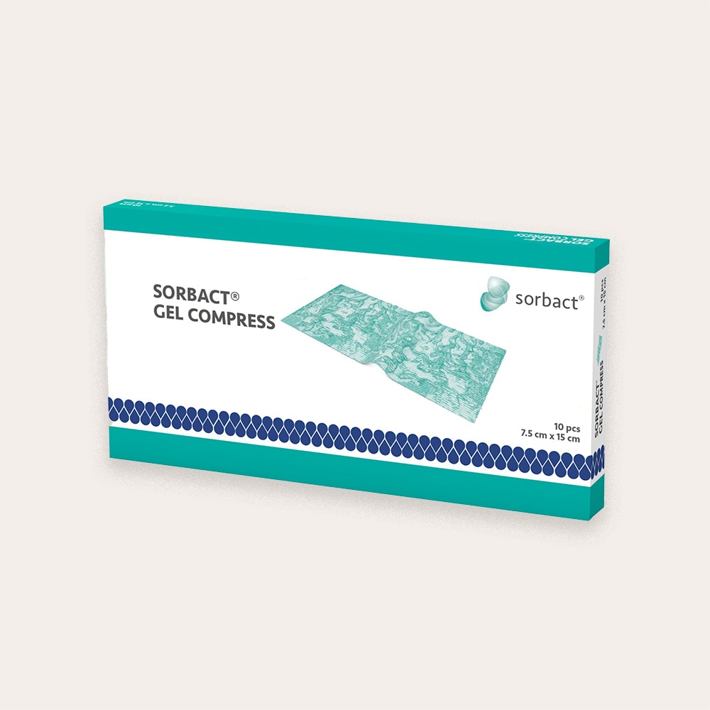  10 stk. Gel Compress 7,5x15 cm Sorbact