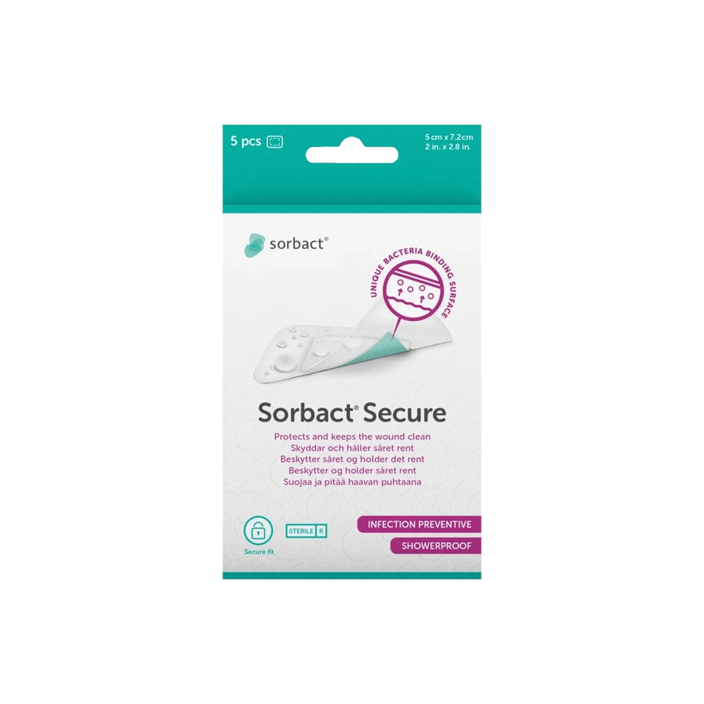  5 stk. Secure 5x7,2 cm Sorbact