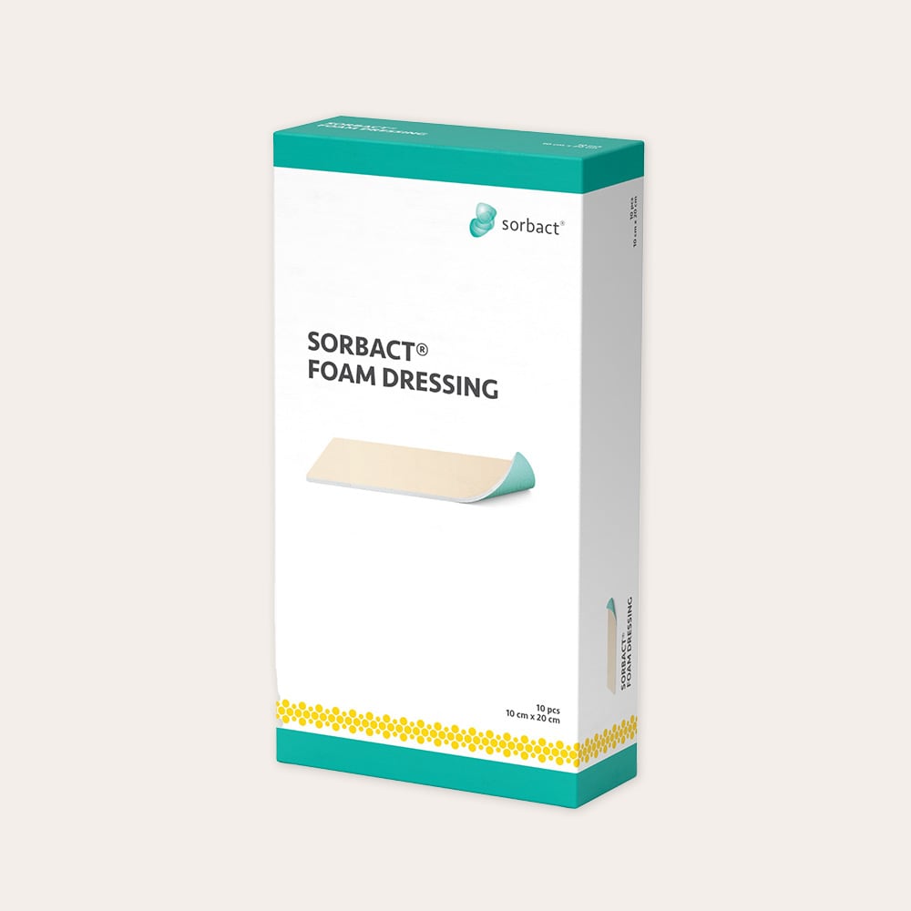  10 stk. Foam Dressing 10x20 cm Sorbact